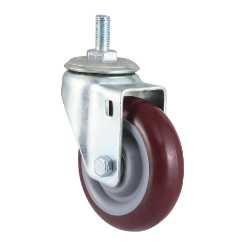 3.5" x 1.5" Premium PU Wheel, Threaded Stem Casters, 243 lbs Load Rating