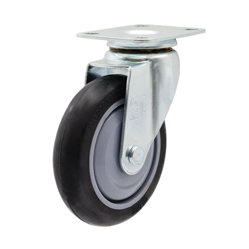 5" x 1" Premium PU Wheel,3" x 2.4" Top Plate Swivel Casters, 154 lbs Load Rating