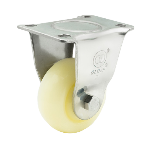 2.5" x 1.5" Nylon Wheel,3.7" x 2.6" Top Plate Rigid Casters, 176 lbs Load Rating