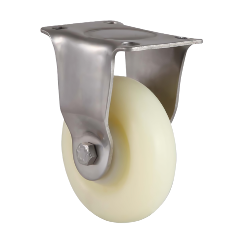 5" x 1.5" Nylon Wheel,3.7" x 2.6" Top Plate Rigid Casters, 309 lbs Load Rating