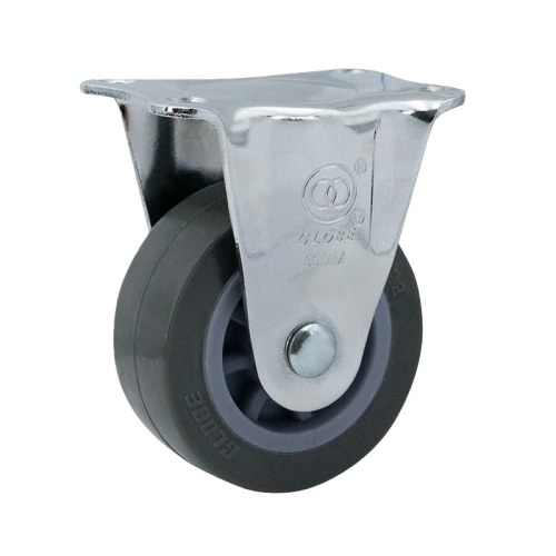 1.5" x 0.5" Premium TPR Wheel,1.8" x 1.5" Top Plate Rigid Casters, 44 lbs Load Rating