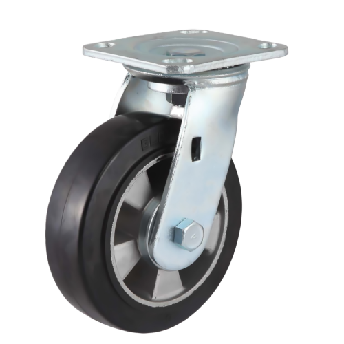 5" x 2" Rubber Wheel,4.5" x 4" Top Plate Swivel Casters, 661 lbs Load Rating