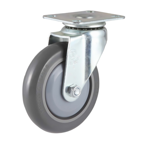 5" x 1" Premium TPR Wheel,3" x 2.4" Top Plate Swivel Casters, 154 lbs Load Rating