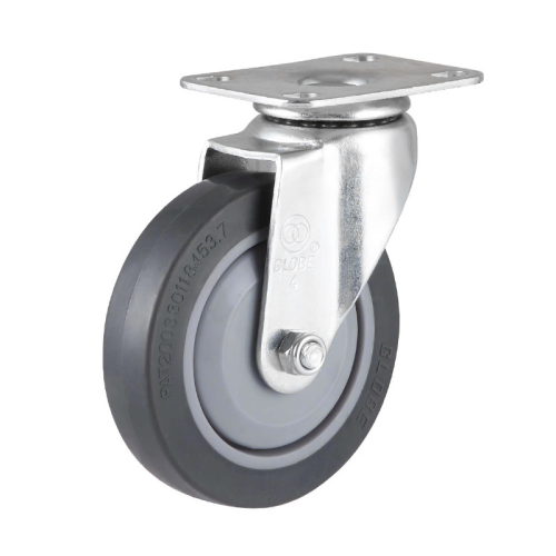 4" x 1" Premium TPR Wheel,3" x 2.4" Top Plate Swivel Casters, 132 lbs Load Rating