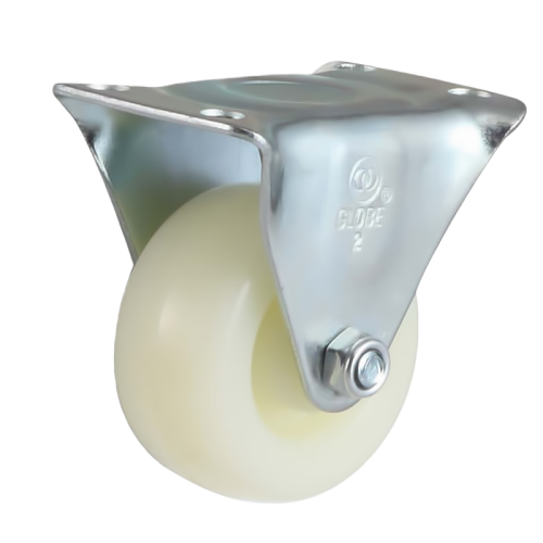 2" x 1" Nylon Wheel,2.6" x 1.7" Top Plate Rigid Casters, 117 lbs Load Rating