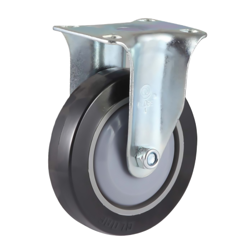 3" x 1" Premium PU Wheel,3" x 2.4" Top Plate Rigid Casters, 110 lbs Load Rating