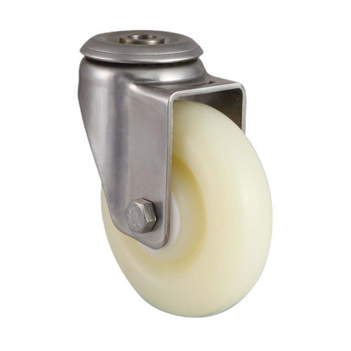 3.5" x 1.5" Nylon Wheel, Bolt Hole Casters, 243 lbs Load Rating