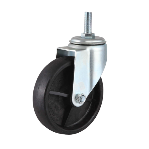 4" x 1.5" Phenolic Wheel, Threaded Stem Casters, 441 lbs Load Rating