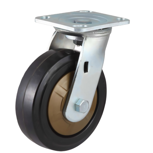 5" x 2" Premium Rubber Wheel,4.5" x 4" Top Plate Swivel Casters, 661 lbs Load Rating