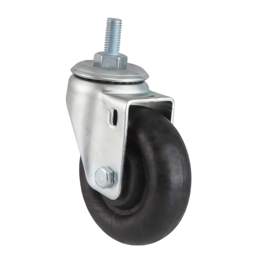 5" x 1.5" Phenolic Wheel, Threaded Stem Casters, 309 lbs Load Rating