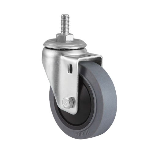 3.5" x 1.5" Conductive TPR Wheel, Threaded Stem Casters, 187 lbs Load Rating