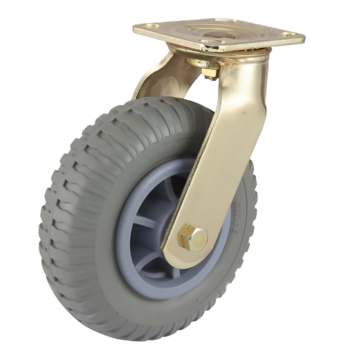 10" x 2.5" Foam-Filled Rubber Wheel,4.5" x 4" Top Plate Swivel Casters, 397 lbs Load Rating