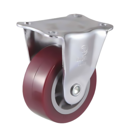 2.5" x 1" Premium PU Wheel,2.8" x 2.3" Top Plate Rigid Casters, 88 lbs Load Rating