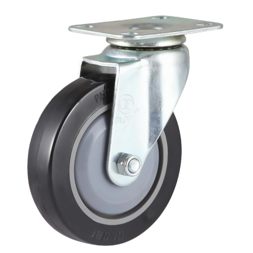 4" x 1" Premium PU Wheel,3" x 2.4" Top Plate Swivel Casters, 132 lbs Load Rating