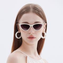 LEKE Metal Cat's eyes small Compact polarized sunglass