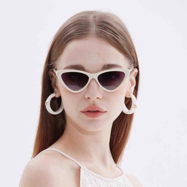 LEKE Metal Cat's eyes small Compact polarized sunglass