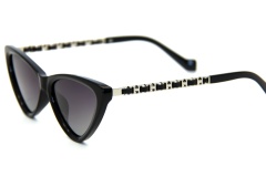 LEKE Metal Cat's eyes small Compact polarized sunglass