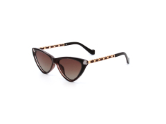 LEKE Metal Cat's eyes small Compact polarized sunglass
