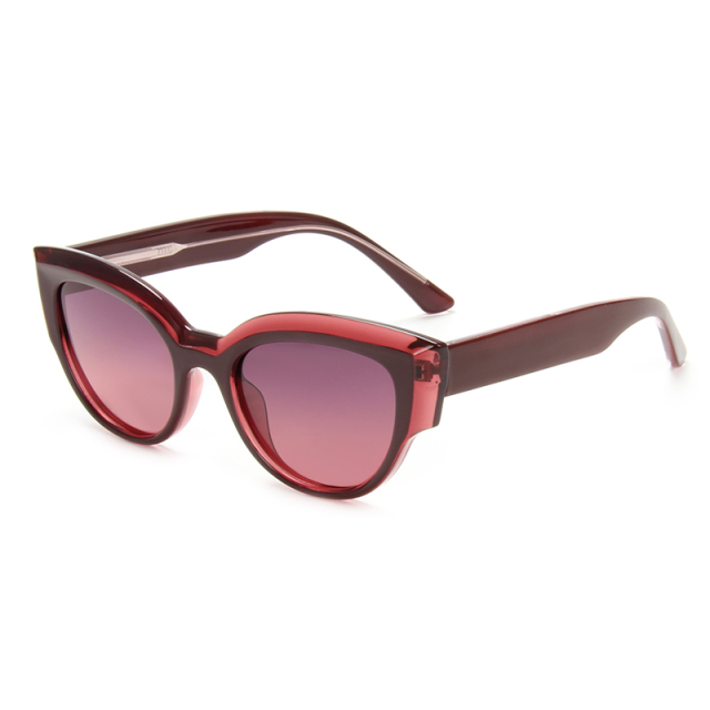 LEKE Oval Cat Eye Thick Leg Polarized Sunglasses 8007