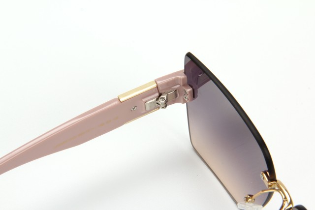 LEKE Large Square Rimless Cut Rim Chunky Leg Polarized Sunglasses 2203