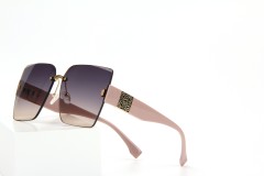 LEKE Large Square Rimless Cut Rim Chunky Leg Polarized Sunglasses 2203