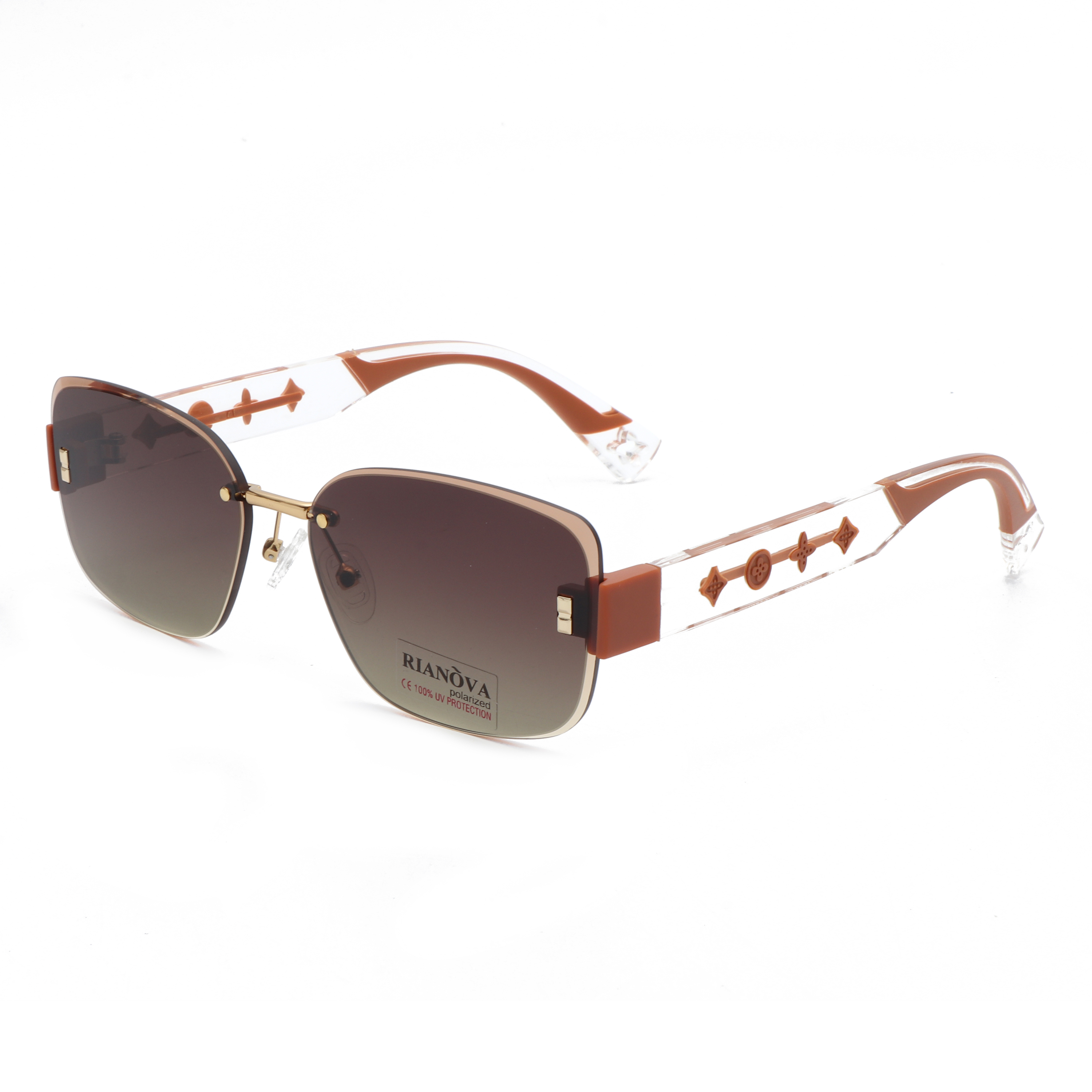 RIANOVA Rimless TR90 Nylon polarized sunglasses 6012