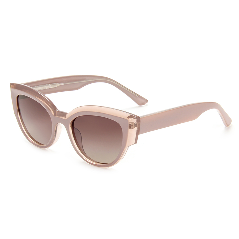 LEKE Oval Cat Eye Thick Leg Polarized Sunglasses 8007