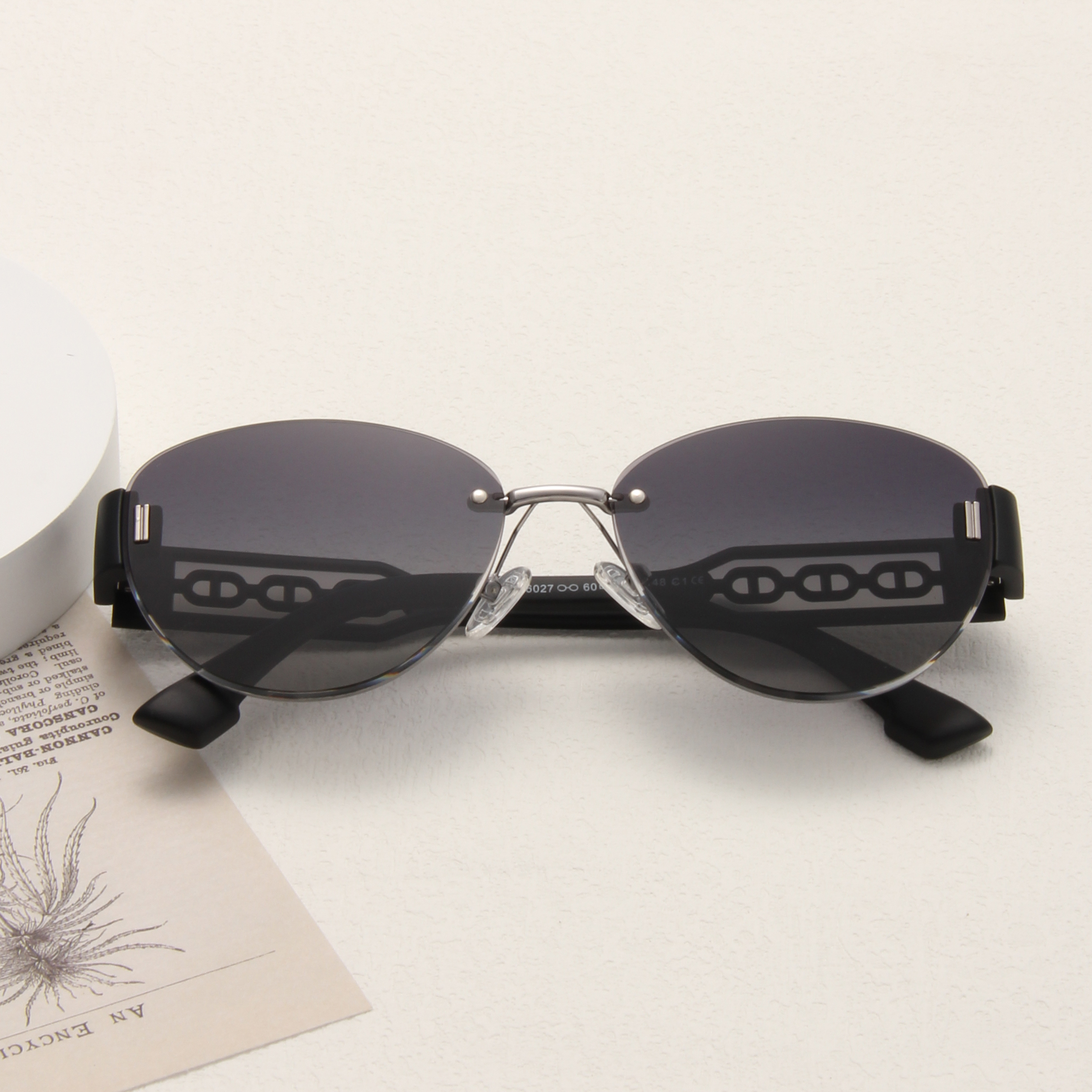 RIANOVA Frameless polarized sunglasses UV resistant sunglasses 6027