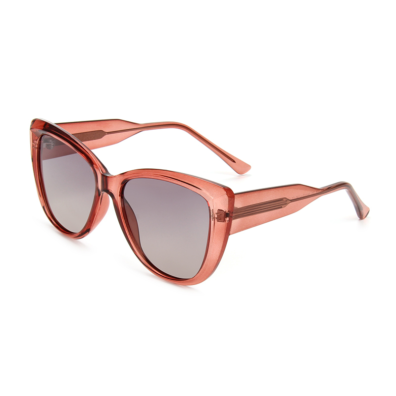 RIANOVA cat eye shaped large frames thick legs become thin cp temples polarized sunglasses 7008
