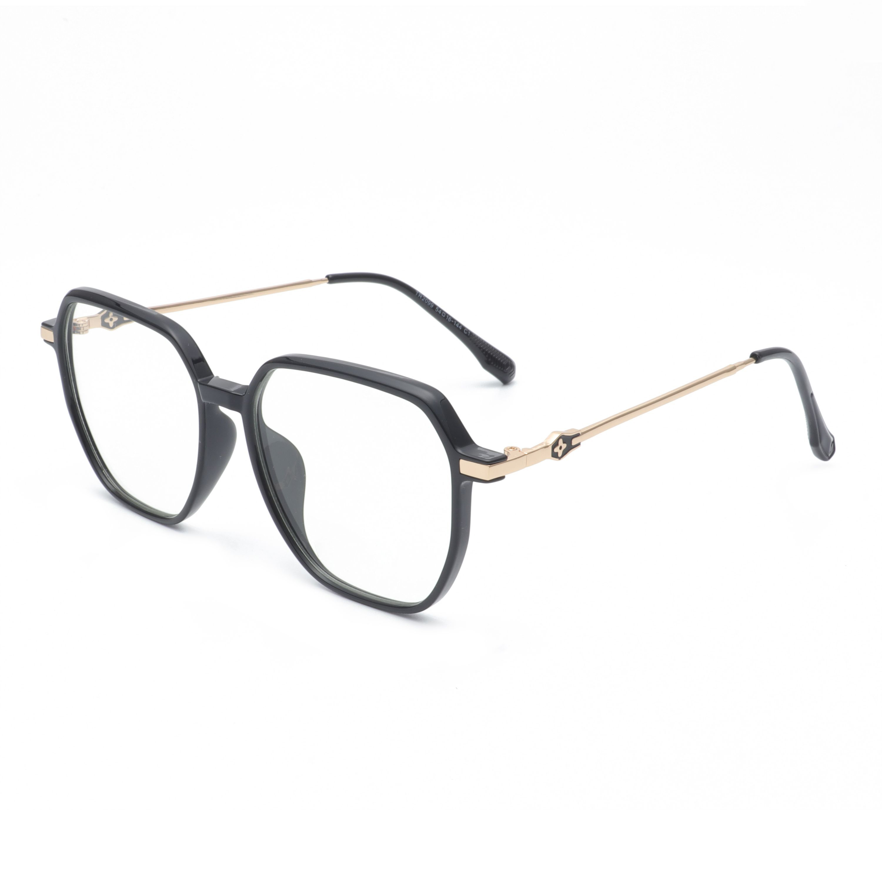 RIANOVA TR90 square metal anti-blue light frosted eyeglasses frame with decorative temples 2099