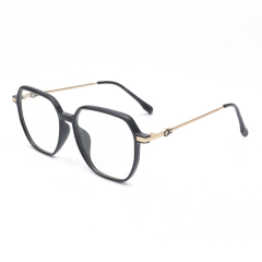 RIANOVA TR90 square metal anti-blue light frosted eyeglasses frame with decorative temples 2099