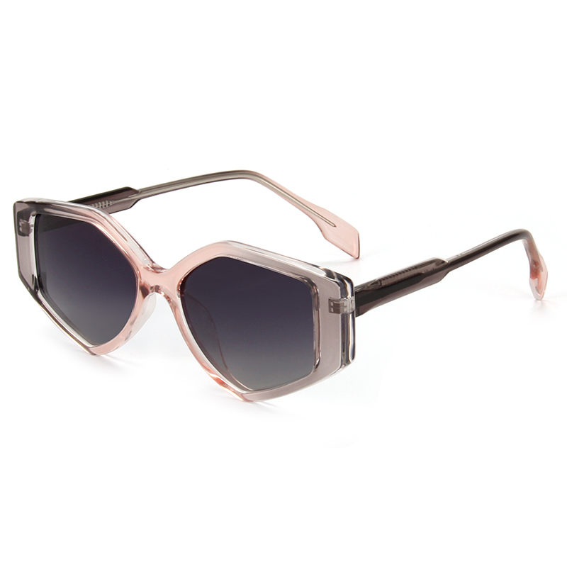 RIANOVA Polygonal Irregular CP Leg Polarized Sunglasses 5002