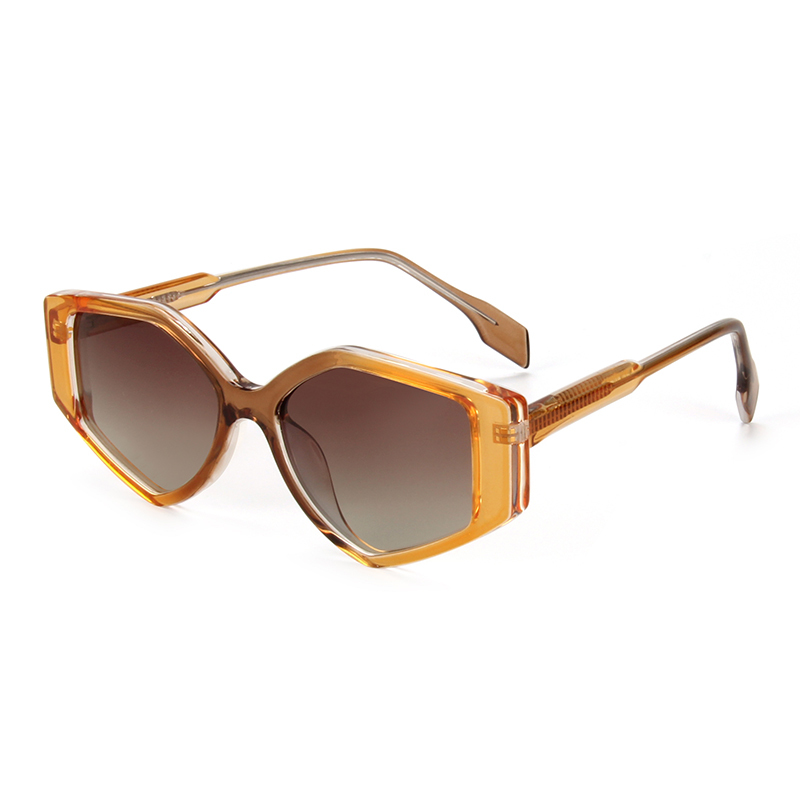 RIANOVA Polygonal Irregular CP Leg Polarized Sunglasses 5002