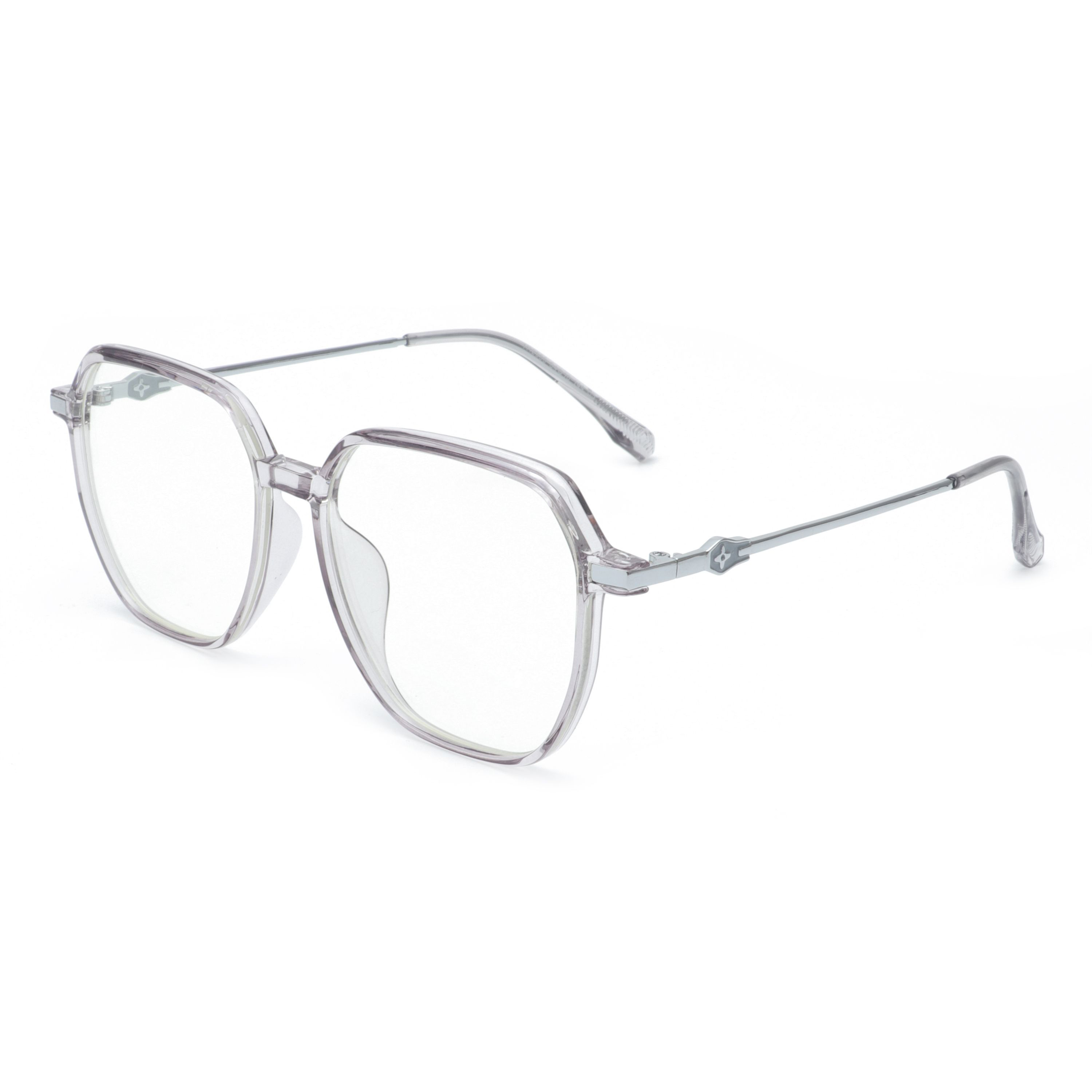 RIANOVA TR90 square metal anti-blue light frosted eyeglasses frame with decorative temples 2099