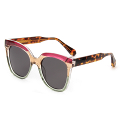 RIANOVA Large Round Frame CP Polarized Sunglasses 5001