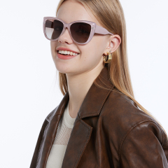 RIANOVA cat eye shaped large frames thick legs become thin cp temples polarized sunglasses 7008