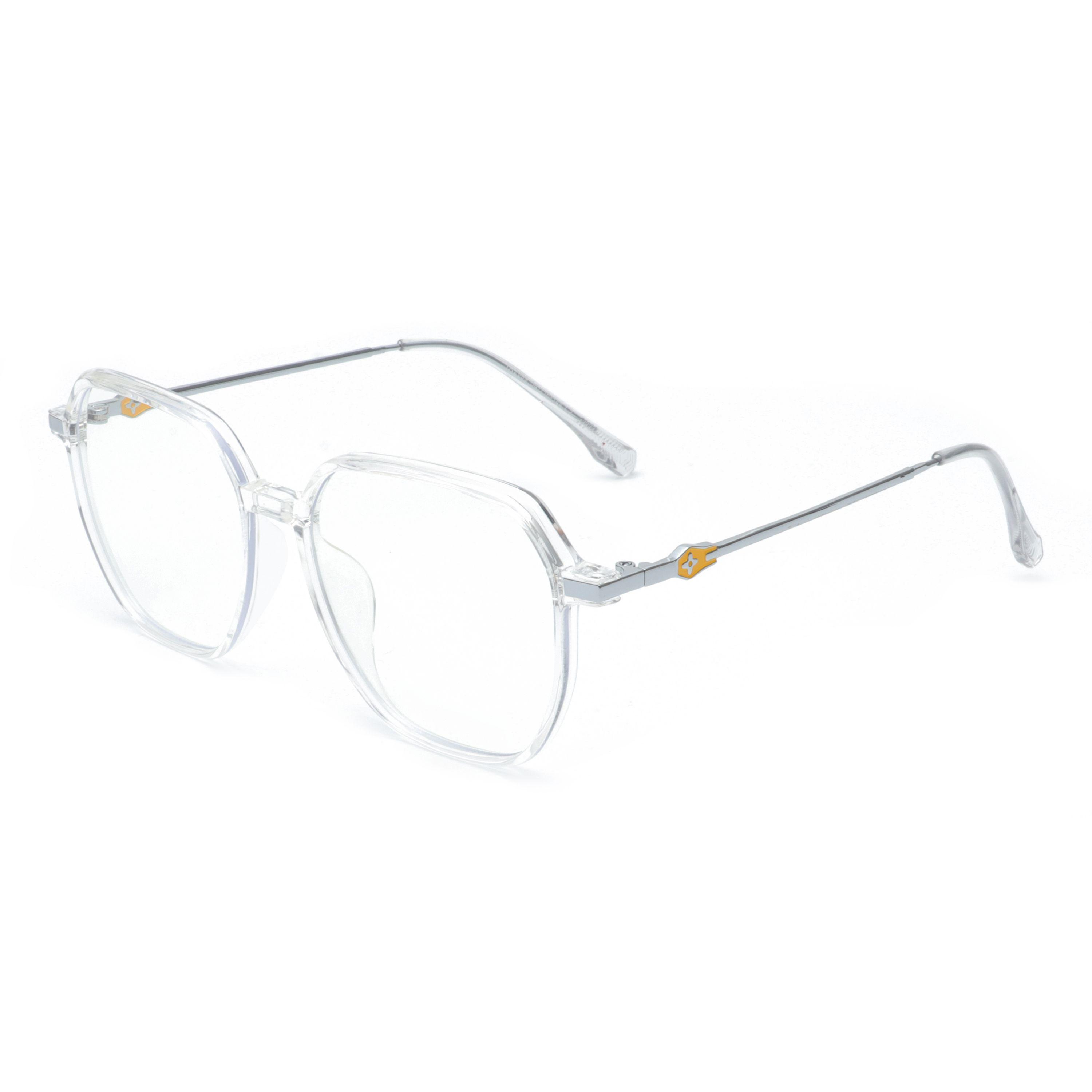RIANOVA TR90 square metal anti-blue light frosted eyeglasses frame with decorative temples 2099