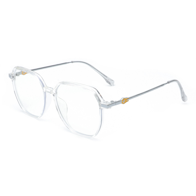 RIANOVA TR90 square metal anti-blue light frosted eyeglasses frame with decorative temples 2099