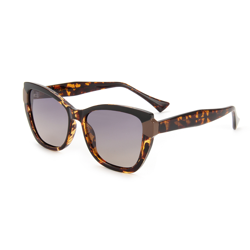 RIANOVA cat eye color clash cp thick temples polarized sunglasses 7009