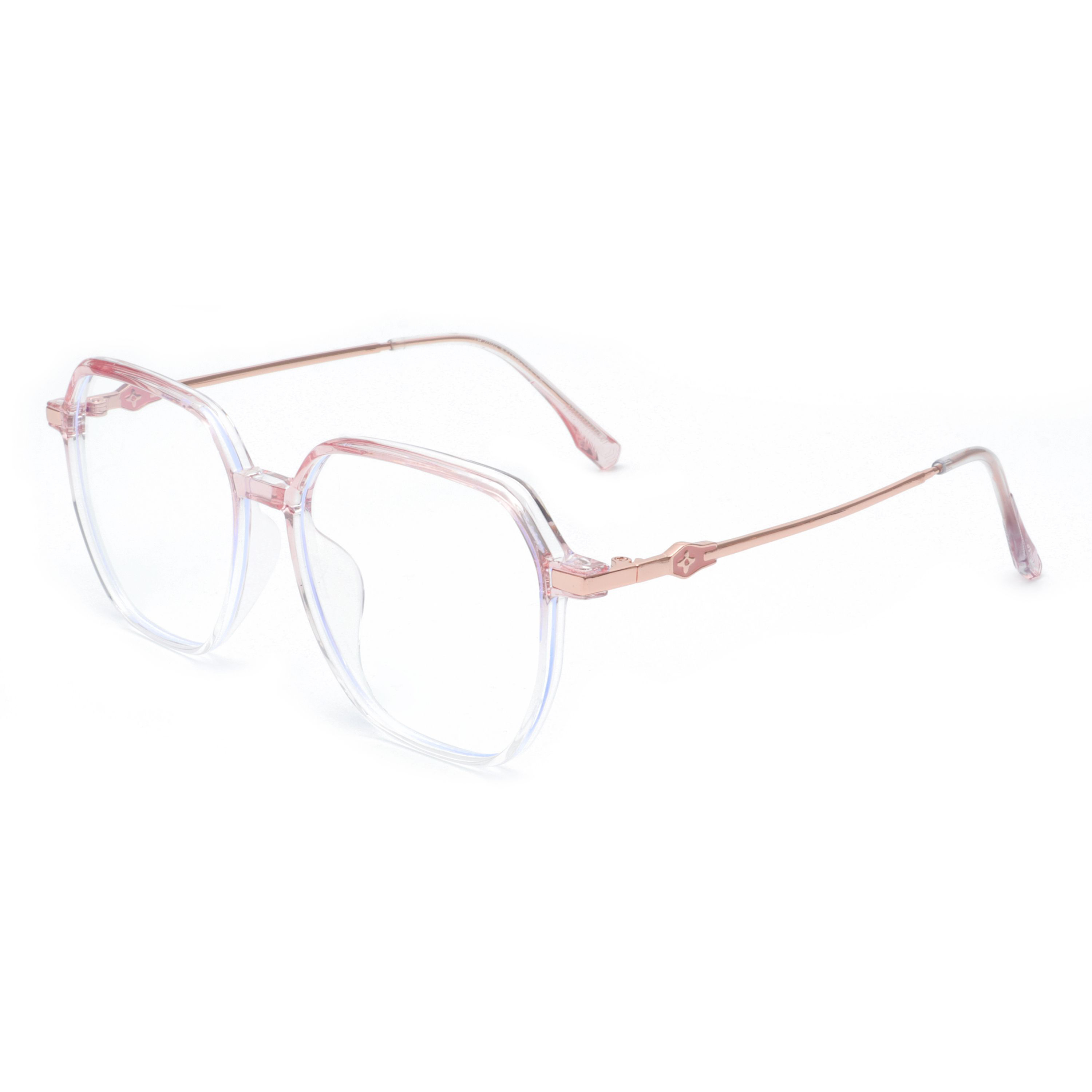 RIANOVA TR90 square metal anti-blue light frosted eyeglasses frame with decorative temples 2099