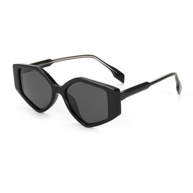RIANOVA Polygonal Irregular CP Leg Polarized Sunglasses 5002