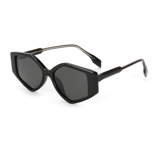RIANOVA Polygonal Irregular CP Leg Polarized Sunglasses 5002