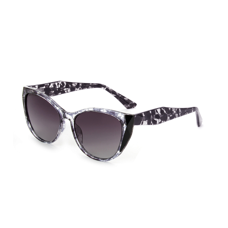 RIANOVA cat eye shape large frame cp temples polarized sunglasses 7007