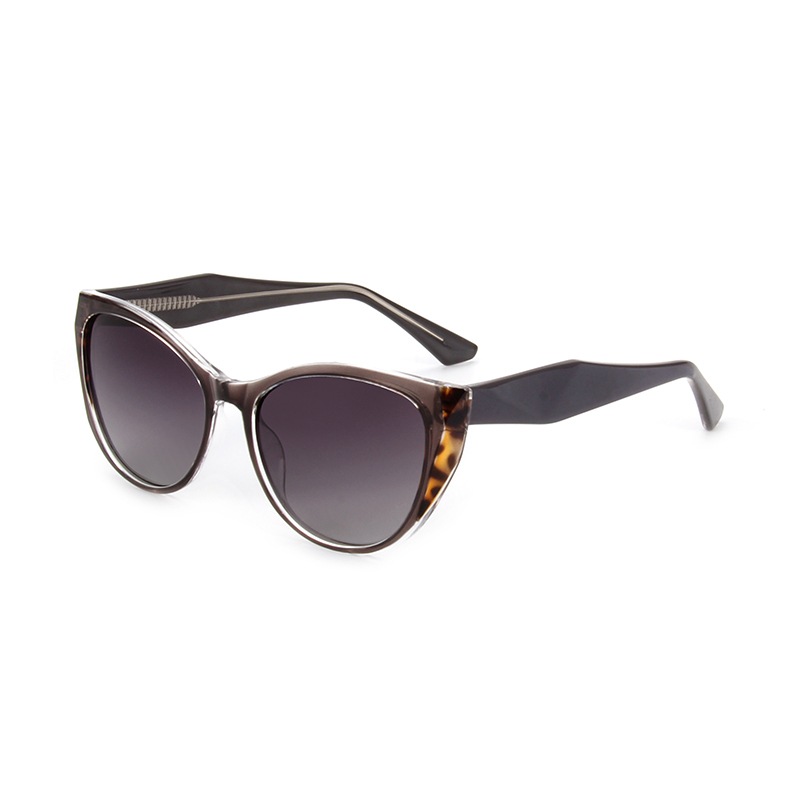 RIANOVA cat eye shape large frame cp temples polarized sunglasses 7007