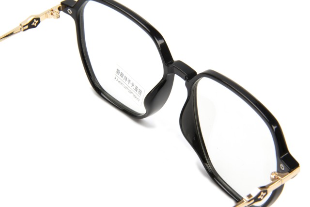 RIANOVA TR90 square metal anti-blue light frosted eyeglasses frame with decorative temples 2099