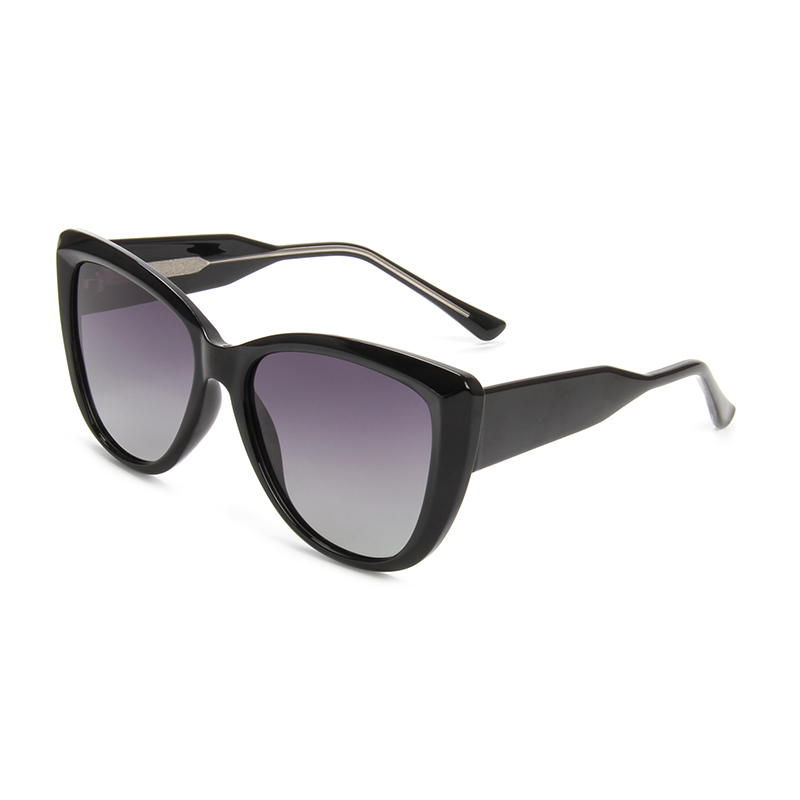 RIANOVA cat eye shaped large frames thick legs become thin cp temples polarized sunglasses 7008