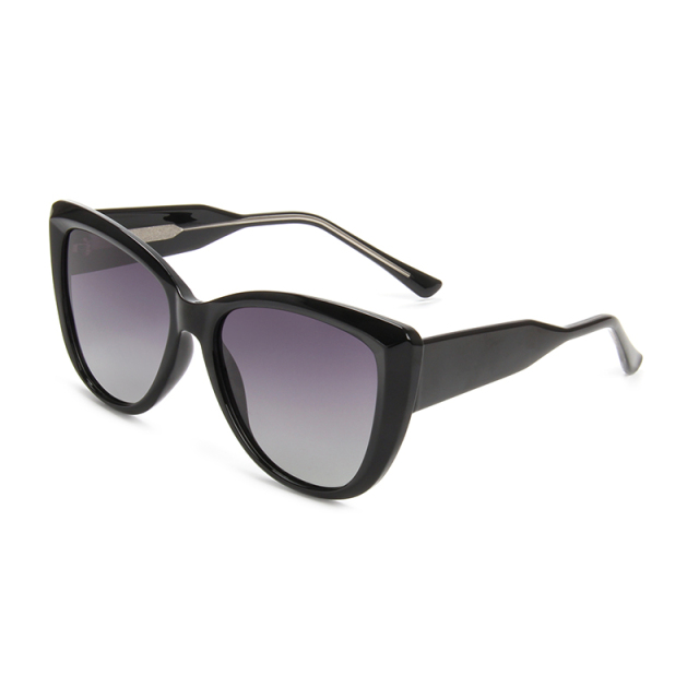 RIANOVA cat eye shaped large frames thick legs become thin cp temples polarized sunglasses 7008