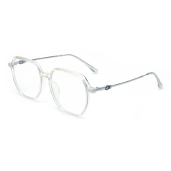 RIANOVA TR90 square metal anti-blue light frosted eyeglasses frame with decorative temples 2099