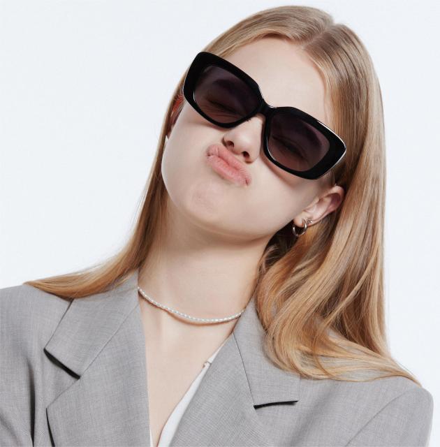 LEKE Polarized Sunglasses spot Cat Eye Narrow frame 16002