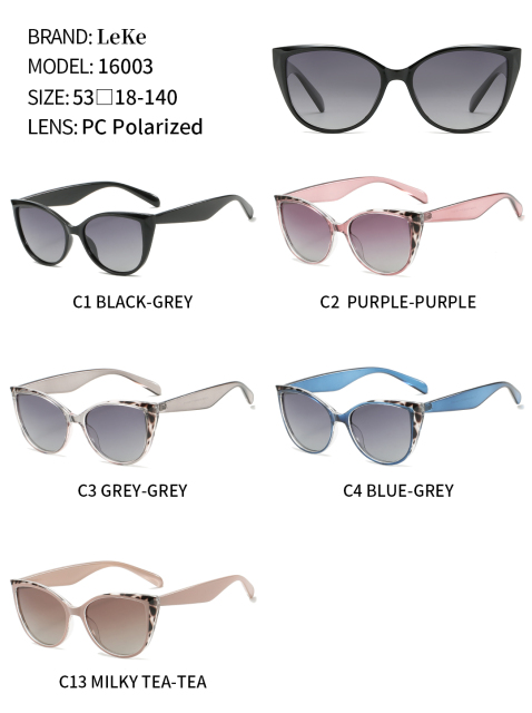 LEKE Polarized Sunglasses cat eye Trendy For Women 16003